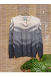 Striped pure cashmere sweater