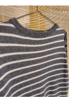 Striped pure cashmere sweater