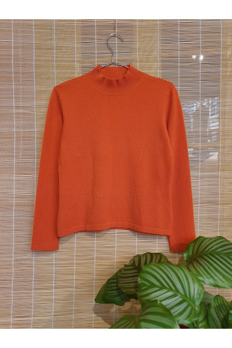 Pure cashmere high neck sweater